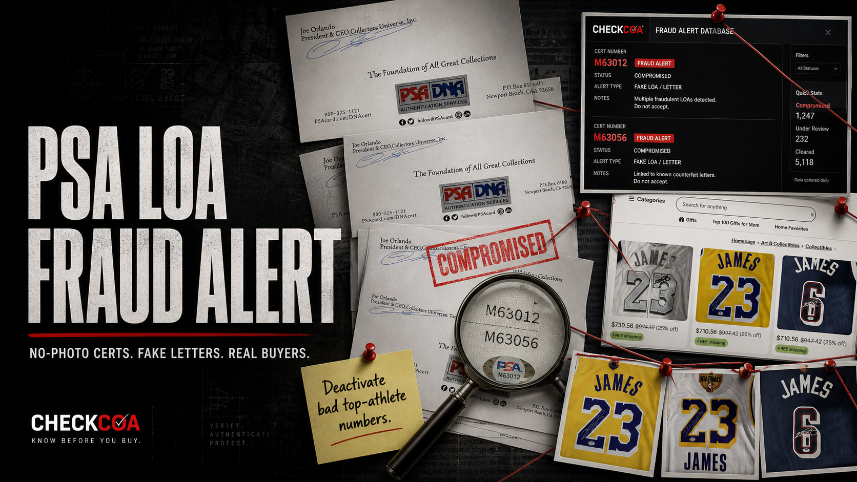PSA LOA Fraud Alert: e4egg, Etsy, Bonanza, and the No-Photo Certificate Problem