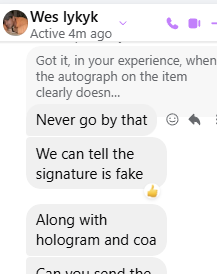 GOAT Authentics message